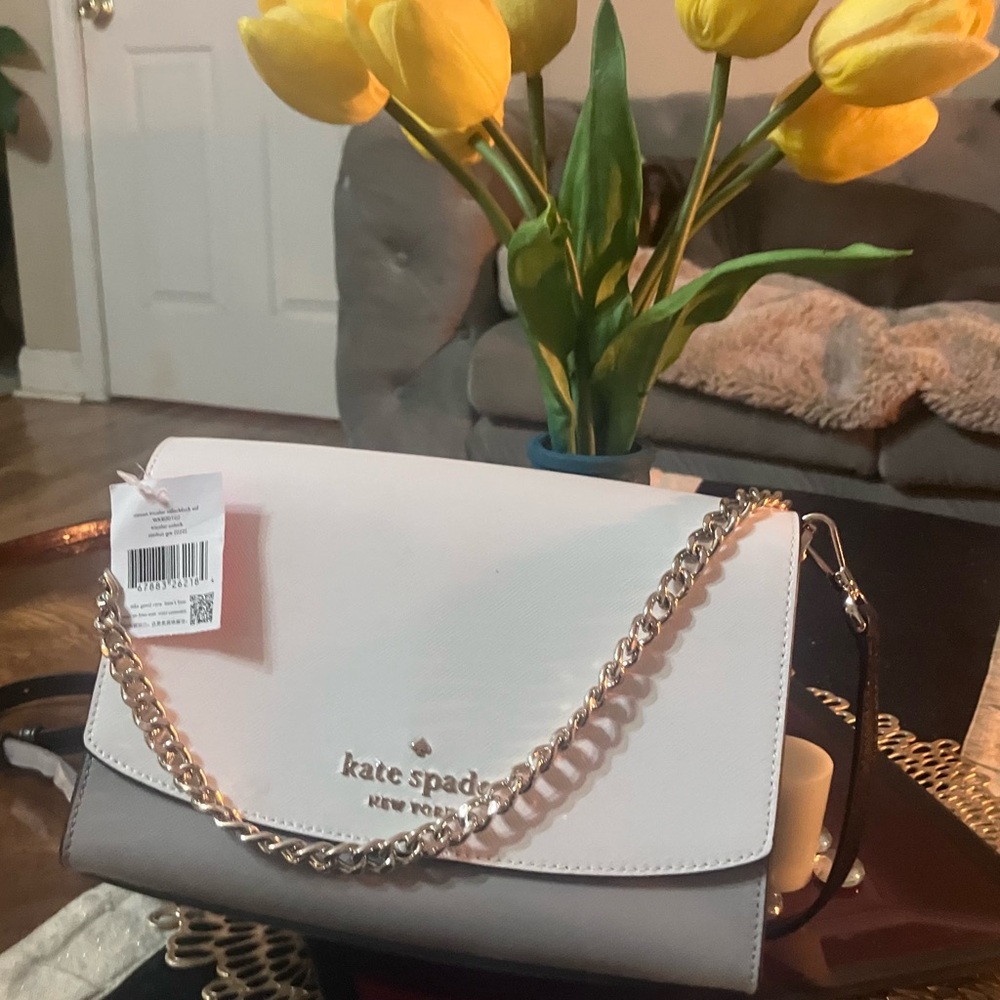 New York Carson Crossbody Handbag Med Nimbus Grey by Kate Spade